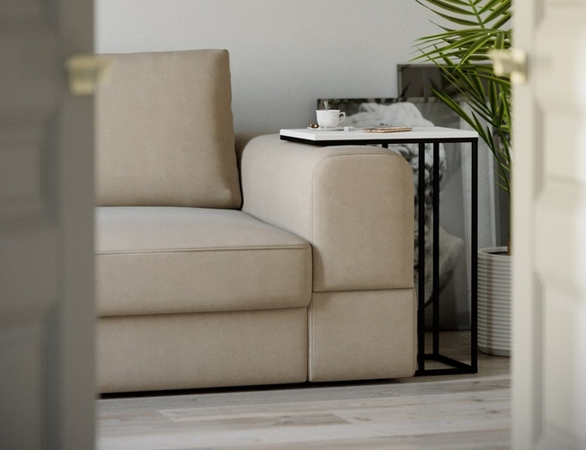 Стол придиванный Агами, Белый