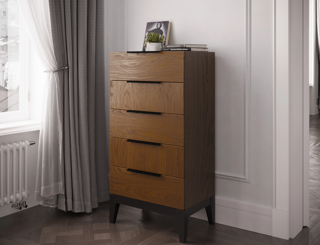 Комод Goodman узкий (пинотекс палисандр/венге)