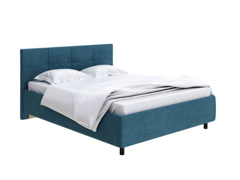 Кровать Next Life 1 в ткани, микрофибра Diva синий