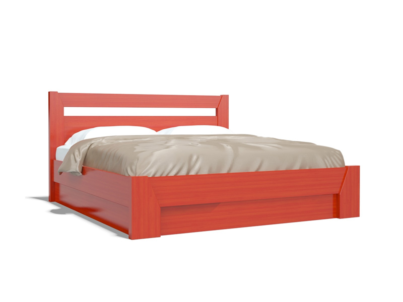 Двуспальная кровать Парма красное дерево