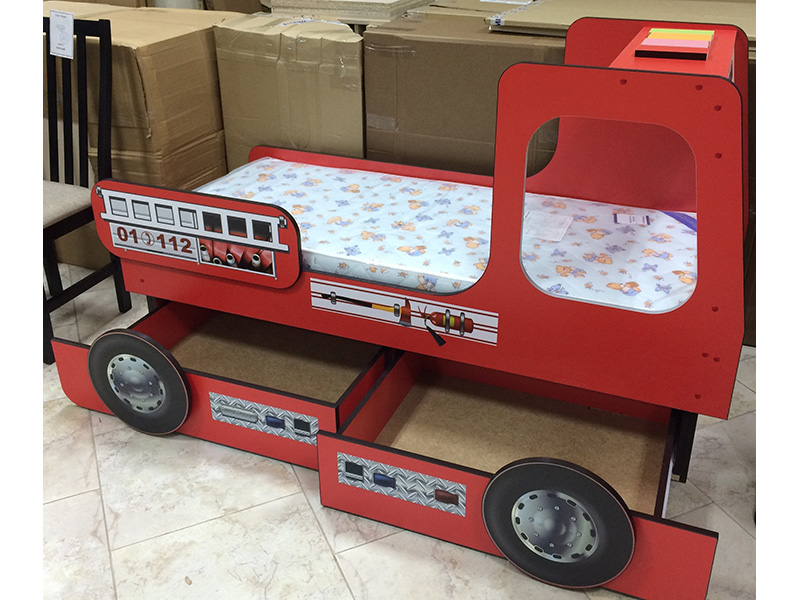 Детская кровать Пожарная машина СлавМебель